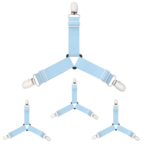 Soporte tensor de chapa de esquina 4 uds. azul