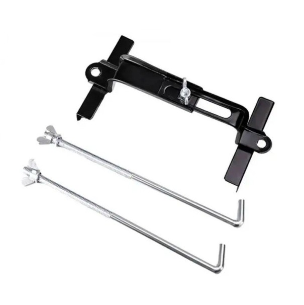 Soporte universal para batería de automóvil de hierro resistente con tornillos de montaje soporte ajustable para batería 230×135×195 mm accesorios para coches y camiones 1