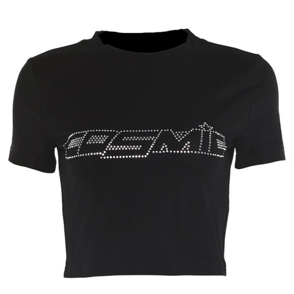 Sort dame crop top M