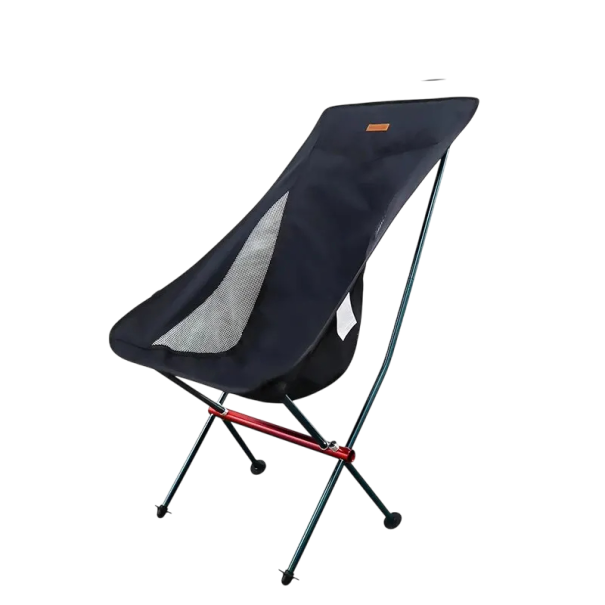 Sort Fiskestol 98 x 92 x 48 cm Let Fiskestol Sammenklappelig Campingstol Komfortable Siddepladser ved Vandet 1