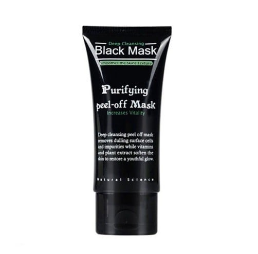 Sort skrællemask mod sorte prikker med aktivt kul Dybderensende porer og fjerner overskydende olie 50 ml 1