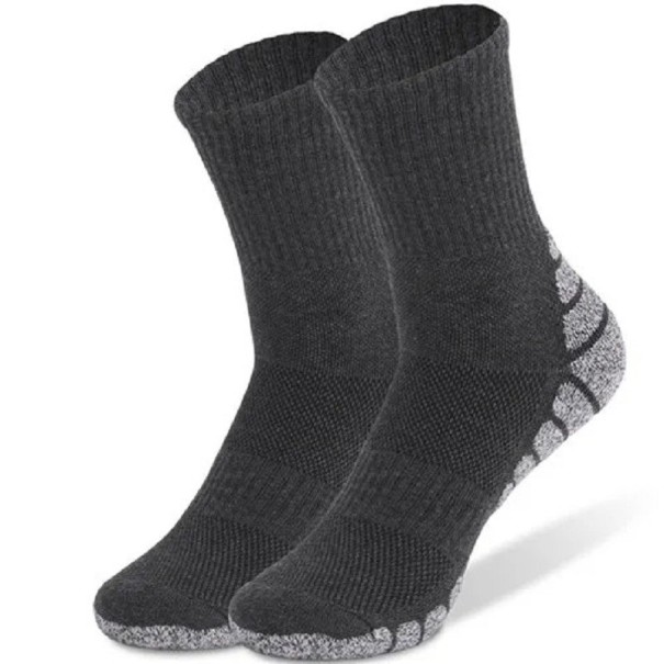 Șosete de schi Shaper pentru bărbați și femei, iarnă, calde, cu absorbție a transpirației, șosete de schi respirabile, pentru bărbați și femei gri 43-47