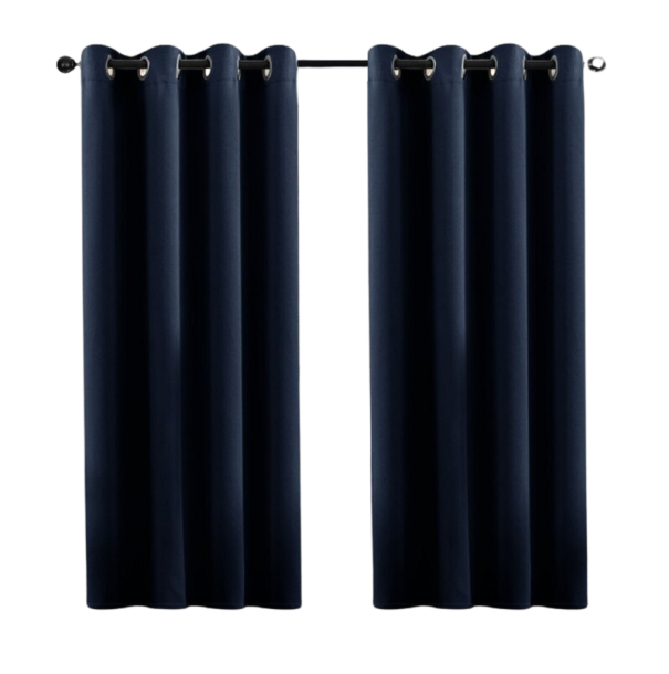 Sötétítő függöny fém lyukakkal sötétkék 100 cm x 130 cm