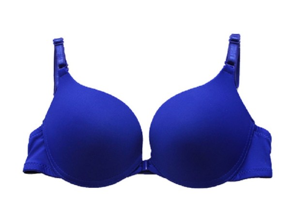 Sottile reggiseno con chiusura frontale blu 75B