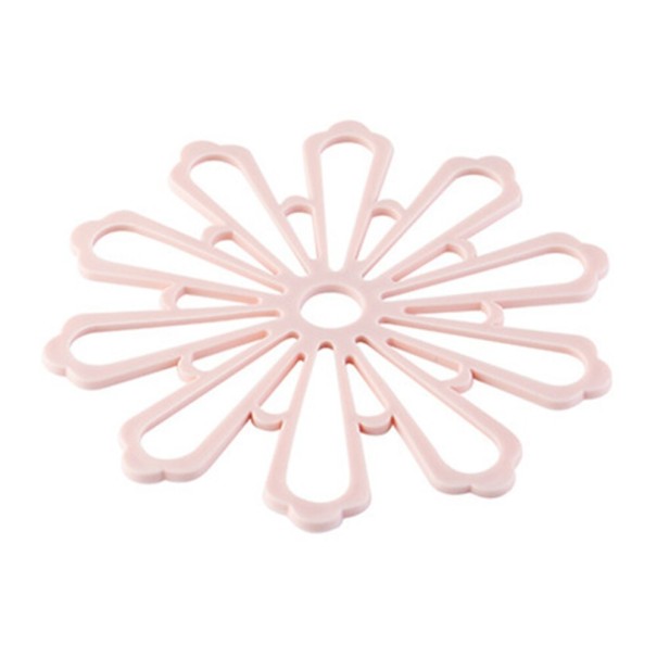 Sottobicchiere in gomma a forma di stella rosa chiaro