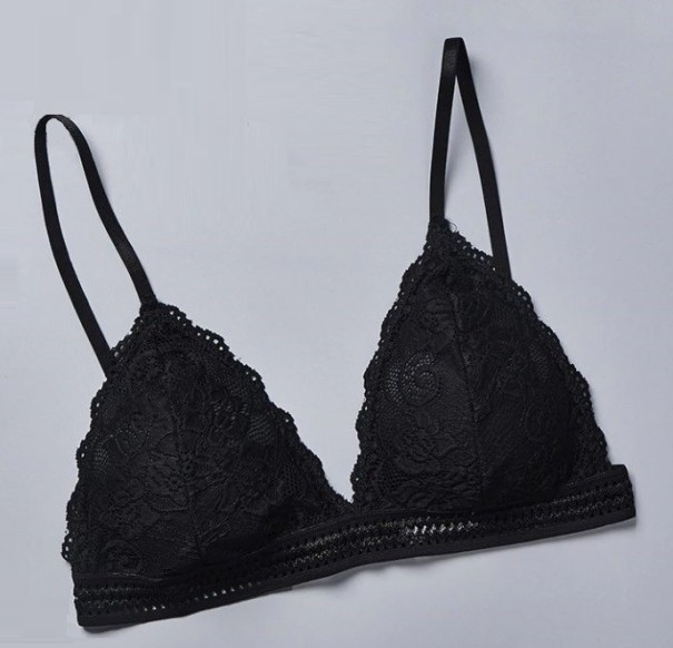 Sottoveste in pizzo da donna nero