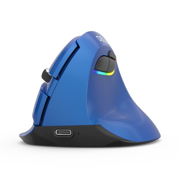 Souris ergonomique Delux M618 Mini bleu