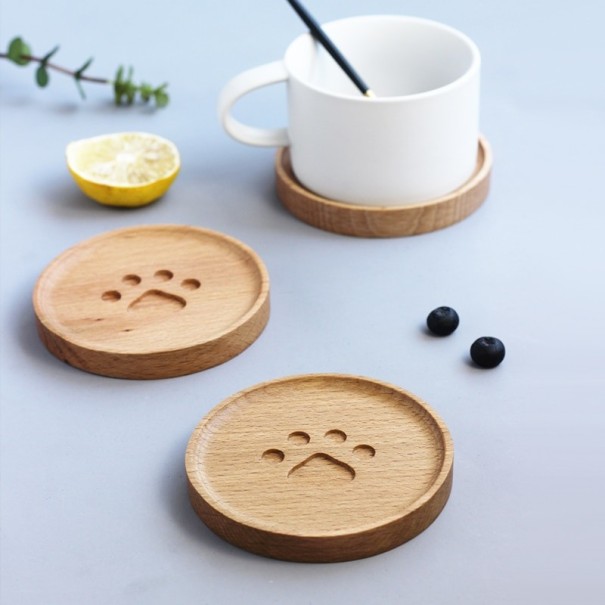 Sous-verre en bois avec patte 1