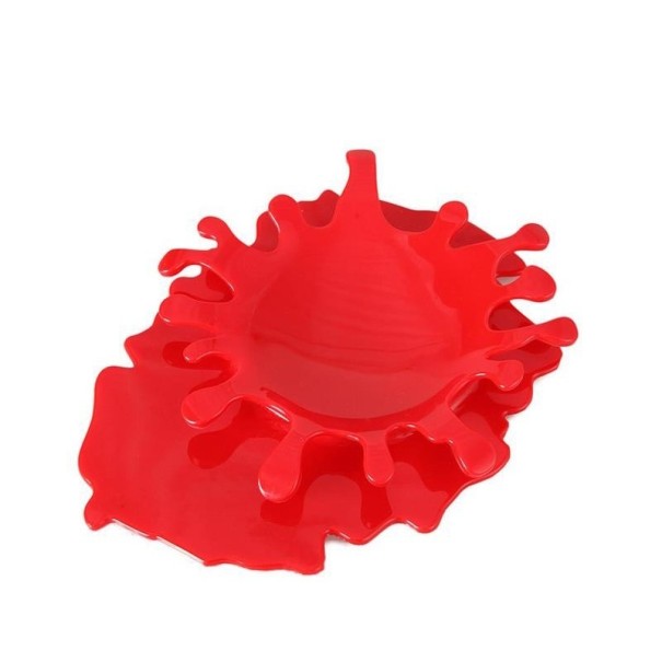 Sous-verre en forme de tache rouge