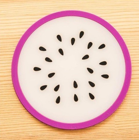 Sous-verre en silicone en forme de fruit J3427 2