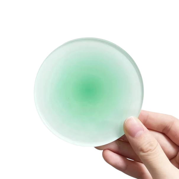 Sous-verre rond antidérapant 9,8 x 9,8 x 0,5 cm Protection pour tasse Verre et mug sur table vert