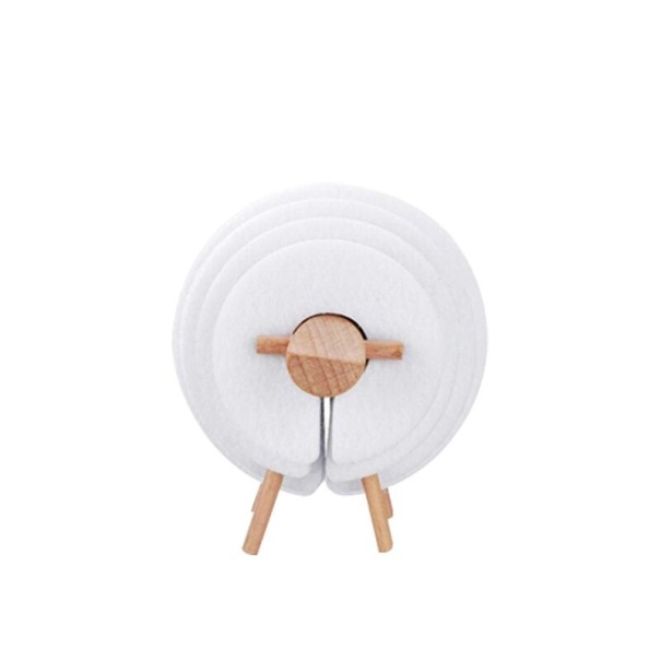 Sous-verres avec support en forme de mouton 14 pcs blanc