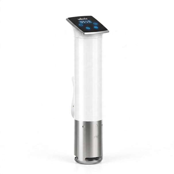 Sous vide Taucher Wancle 1100 W Wasserdicht LED Touchscreen Genauigkeit ±0,1 °C Abnehmbare Edelstahlröhre Weiß Für Fleisch und Fisch 1