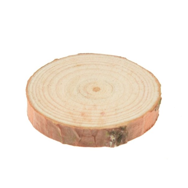 Sousplat de madeira com anéis de crescimento S