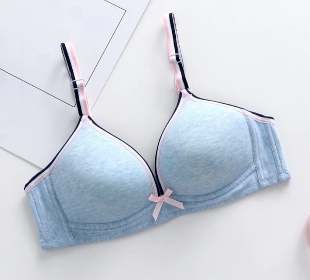 Soutien-gorge à bretelles rayées bleu 70B