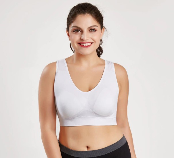 Soutien-gorge de sport grandes tailles J3175 blanc M