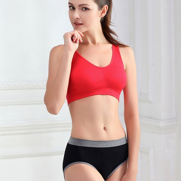 Soutien-gorge de sport pour femmes J3074 rouge S