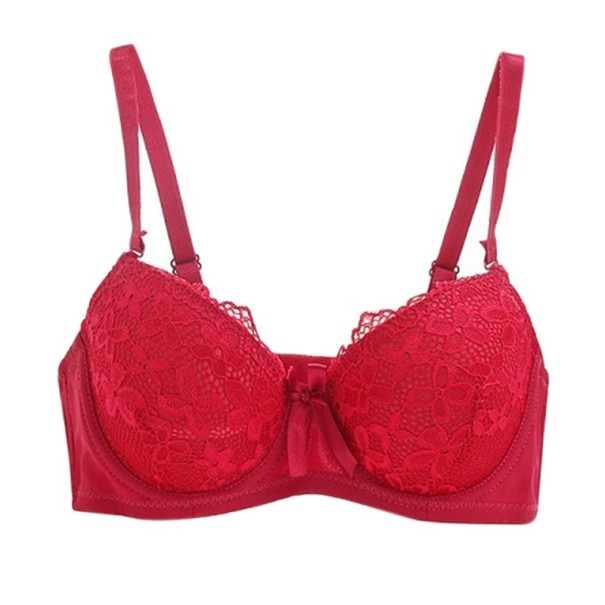 Soutien-gorge en dentelle avec nœud rouge 85B