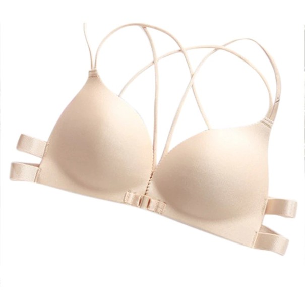 Soutien-gorge femme avec fermeture à l'avant crème