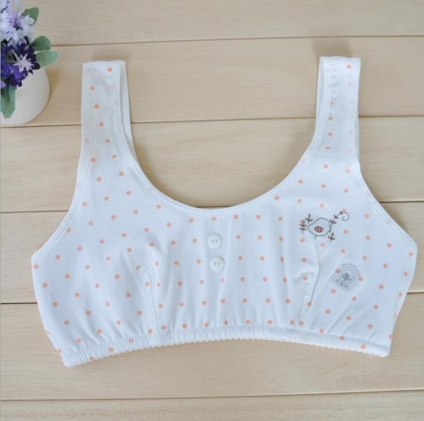 Soutien-gorge fille avec boutons blanc