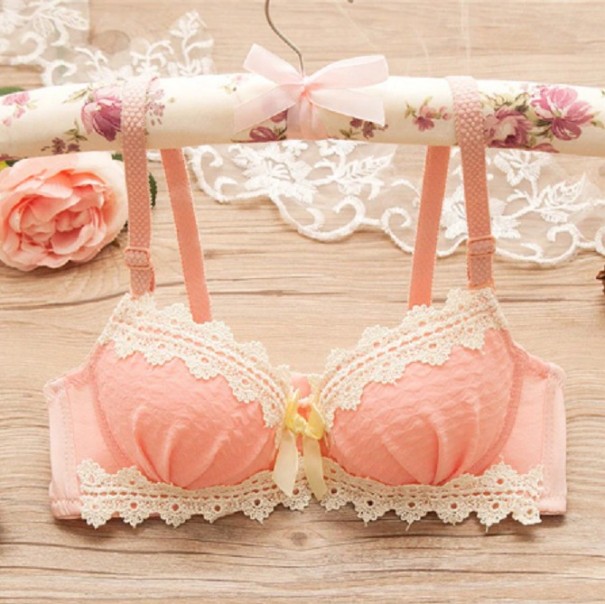 Soutien-gorge fille avec dentelle rose 12