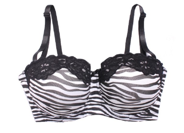 Soutien-gorge pour les poitrines généreuses en style zèbre 100D