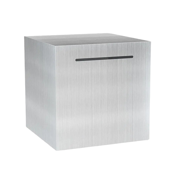 Spaarpot van roestvrij staal 15 x 15 cm Spaarbank voor kinderen en volwassenen 1