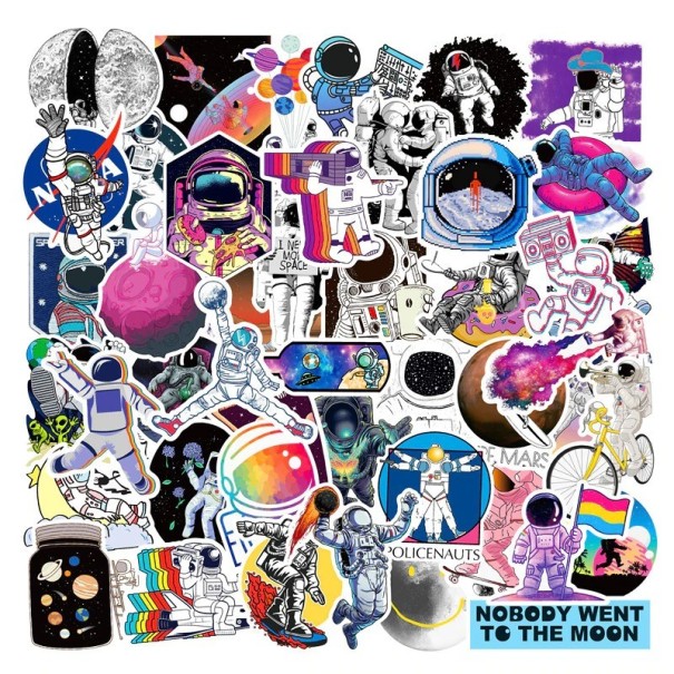 Space Stickers 50 pcs E311 1