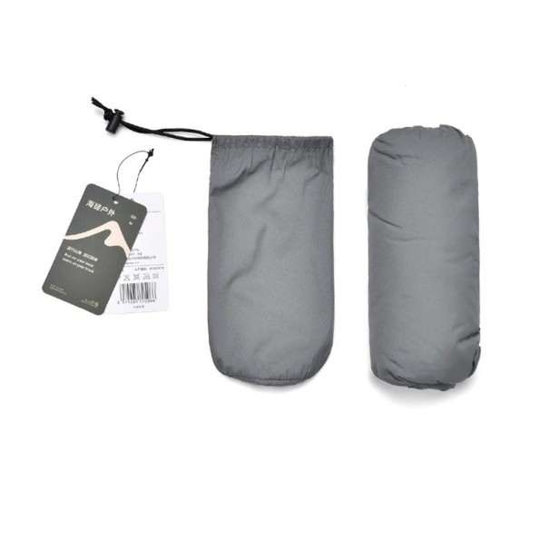 Spací pytel 210 x 80 cm pro teploty nad 15°C, nylon a polyester, kompaktní balení 15 x 6 cm šedá