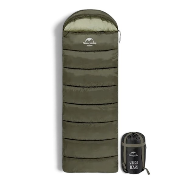 Spací pytel U250S dekový s kapucí (190 + 30) x 75 cm Komfort 0 °C limit -3 °C Pravý zip Sbalený 25 x 43 cm Na kempink a turistiku 1