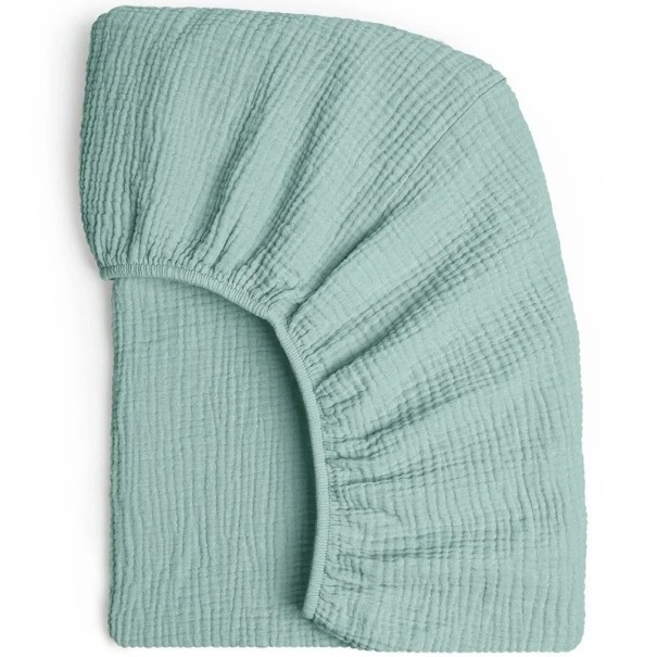 Spädbäddslakan upp till 83 × 43 × 5 cm Bomullsmuslin stretchlakan Oval form Andningsbar madrassöverdrag grön