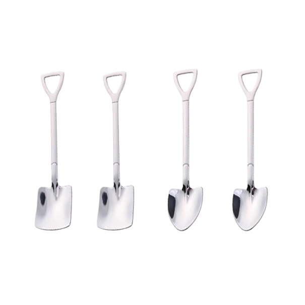 Spade och spadformade skedar 4 st silver