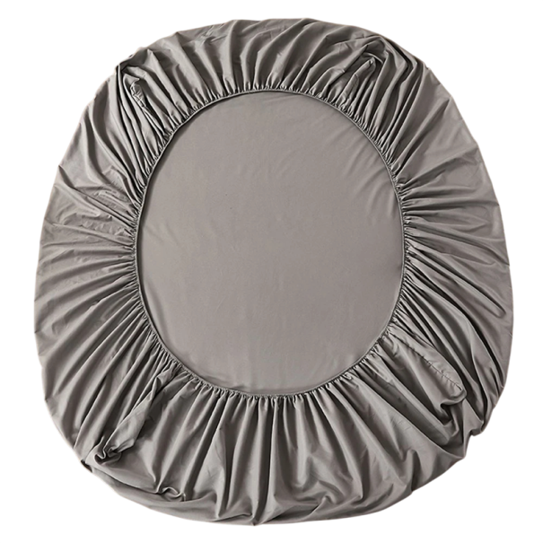 Spannbetttuch 180 × 220 × 30 cm Baumwoll-Elastisches Bettlaken mit Gummi Farbige Matratzenauflage Doppelbett grau