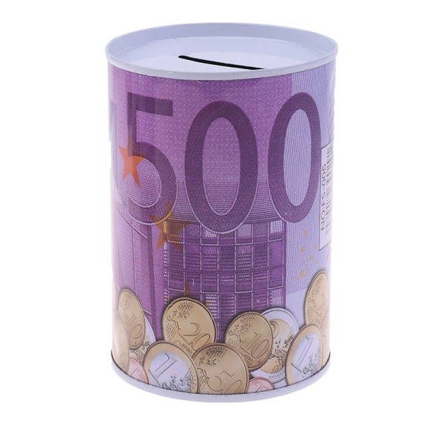 Sparebøsse i blik til børn og voksne 11 x 7,5 cm 6