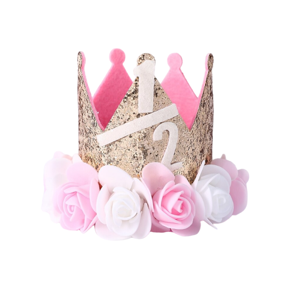 Sparkly Half Birthday Hat gold