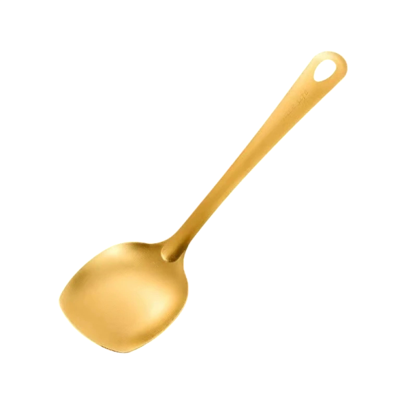 Spatule de service en acier inoxydable dorée ustensile de cuisine de style coréen pour servir et présenter des plats dans la cuisine domestique 1