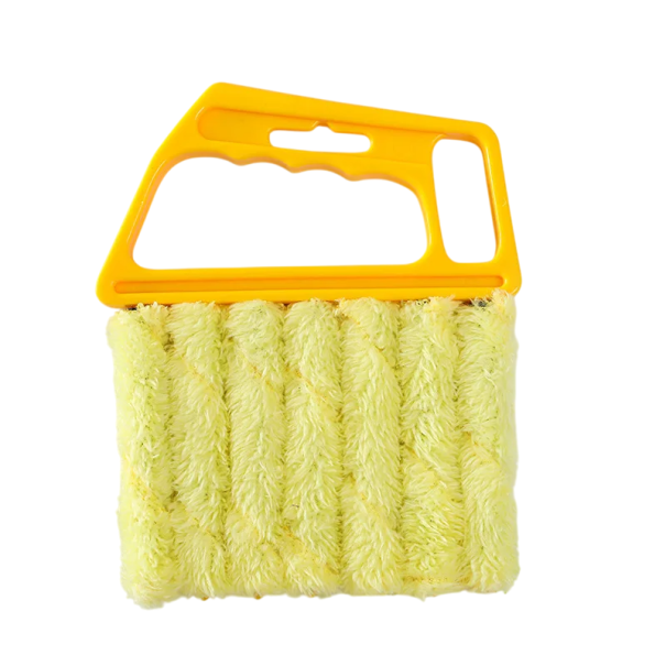 Spazzola per la pulizia delle persiane e delle griglie di ventilazione 15 x 13 cm Pratico aiutante per la pulizia delle lamelle Manico in plastica arancione
