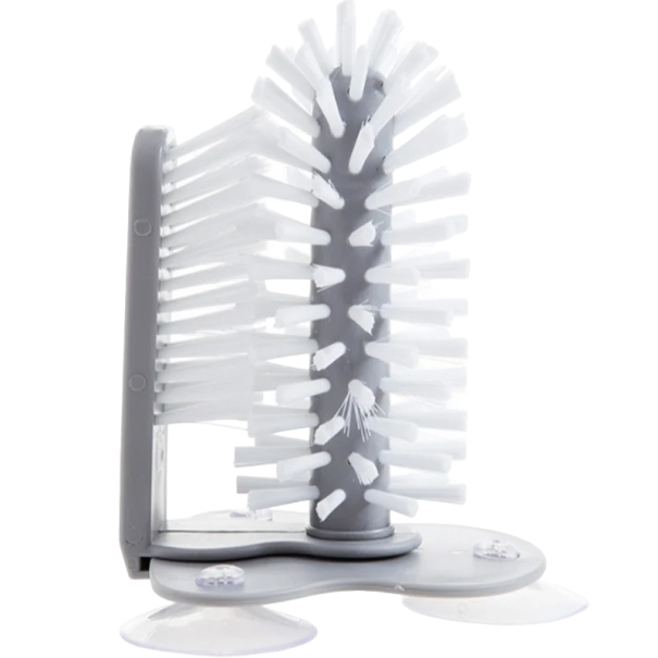 Spazzola per la pulizia delle stoviglie con ventosa Pulitore per stoviglie da lavello Spazzola per la pulizia in cucina Accessori da cucina 17,5 x 14 cm 1