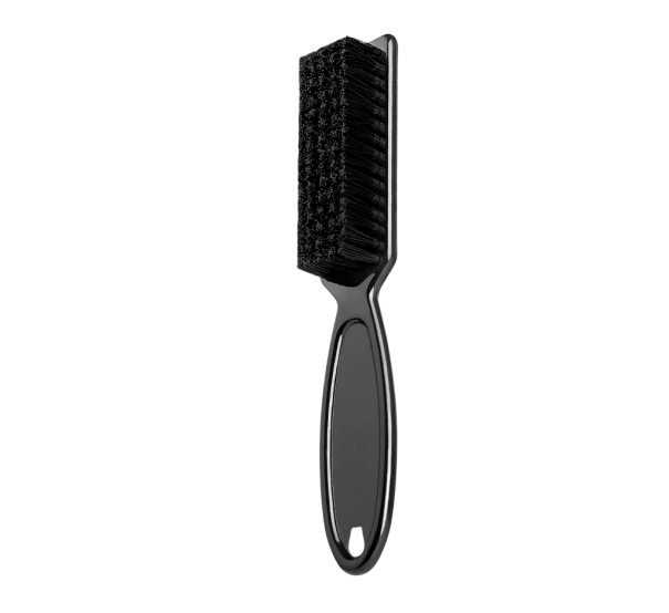 Spazzola professionale per capelli e barba 13,5 x 2,5 x 1,8 cm Setole in nylon Manico in plastica Styling delicato Cura della barba e del taglio di capelli nero