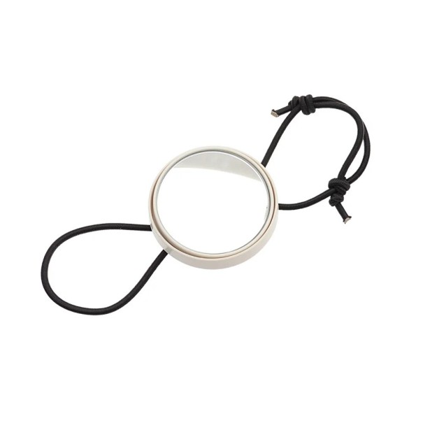 Specchio retrovisore da sub 5,7 cm Specchio con cordino da fissare al polso Specchio di controllo di sicurezza per immersioni e snorkeling bianco