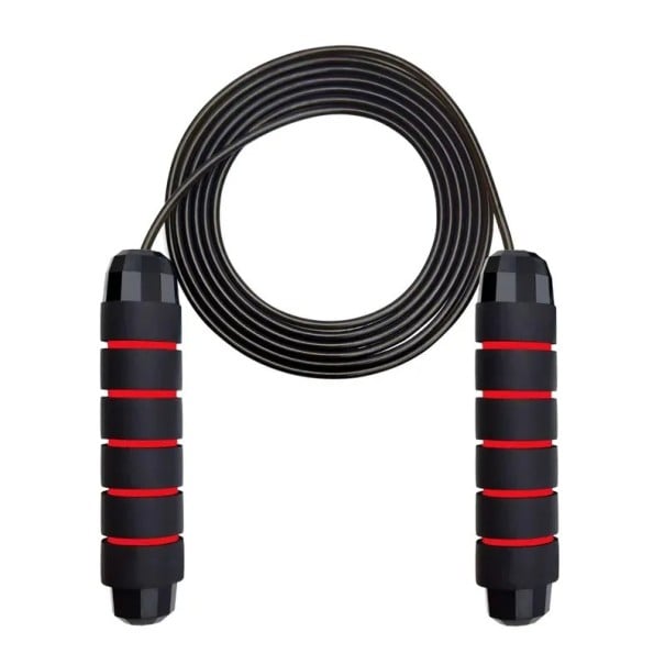 Speed Jump Rope with Ball Bearings and Coloured Handle Adjustable Cable Tool for Endurance, Speed and Fitness Improvement red