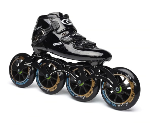 Speed-Rollschuhe schwarz 38