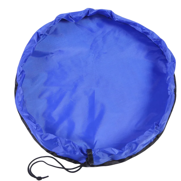 Speelmat en opbergtas voor speelgoed 150 cm Trekzak van oxfordstof Draagbare mat voor kinderen Kamersorganisatie blauw