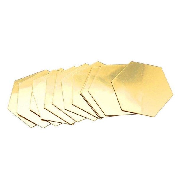 Spejlvægklistermærker 12 stk. guld L