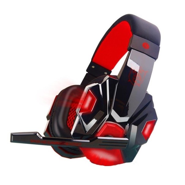 Spelheadset med mikrofon K1835 röd