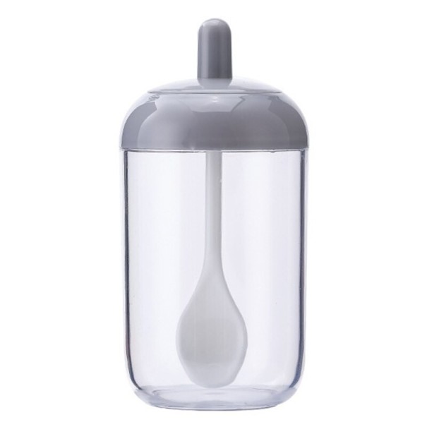 Spice Jar with Spoon grey