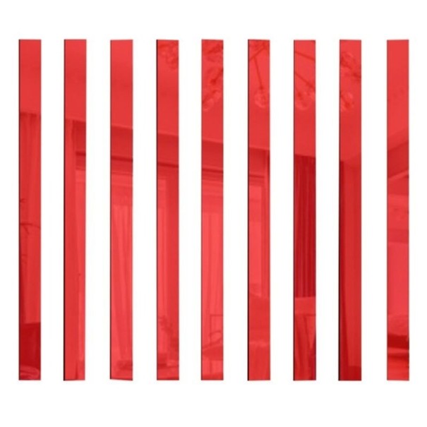 Spiegelstickers 10 stuks rood