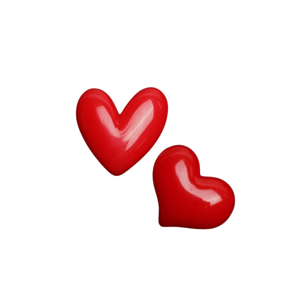 Spille a forma di cuore 2 pz mini circa 2 × 2 cm e 1,7 × 2 cm spille metalliche rosse motivo romantico accessorio per abbigliamento borsa 1