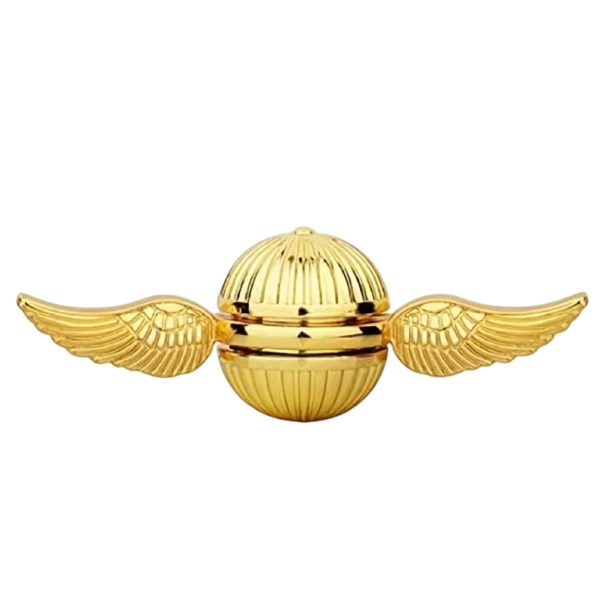 Spinner fidget mágico con alas 8 x 3 cm herramienta rotativa antiestrés para liberar estrés y apoyar la concentración dorado