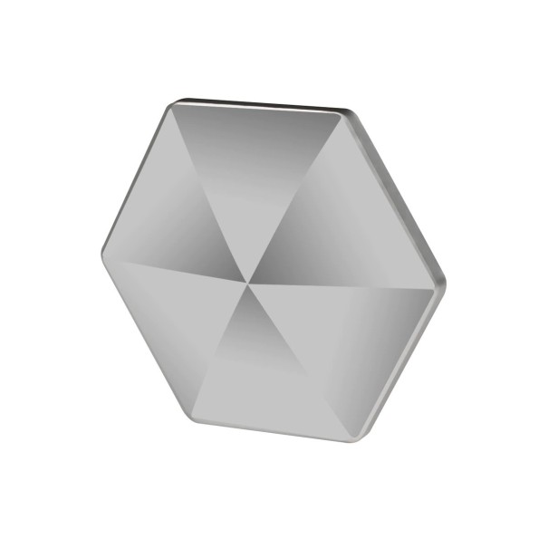 Spinner para niños hexágono plateado